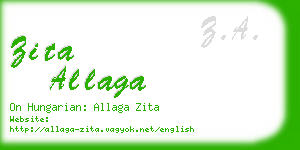 zita allaga business card